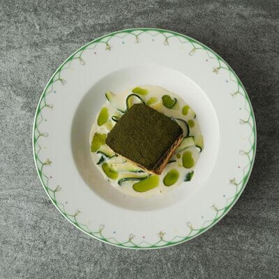 salmon with fish velouté